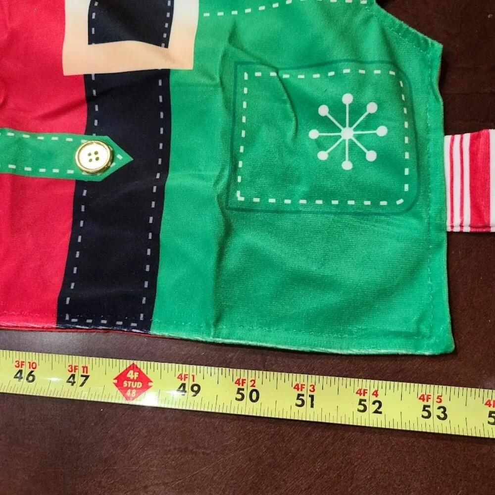 Christmas Table Runner Elf Decor Decorative Cloth Xmas Holiday Decoration Red